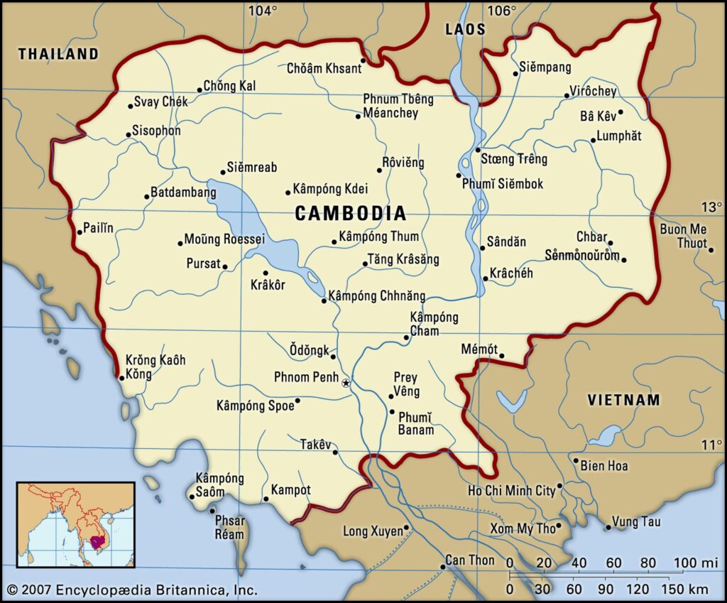 cambodia map