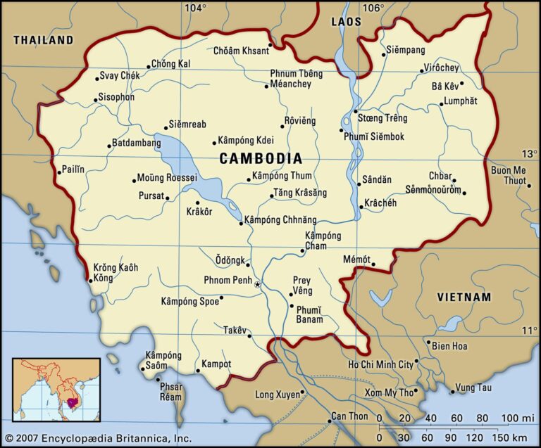 Cambodian Flag and Map: Symbols of History and Identity